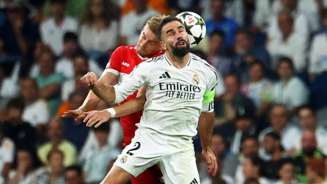 Dani Carvajal durante el partido del Stuttgart (Fuente: Cordon Press)