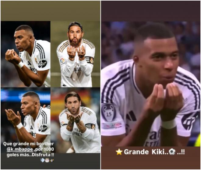 Las imágenes que ha compartido Sergio Ramos de Mbappé (Captura Instagram @sergioramos)