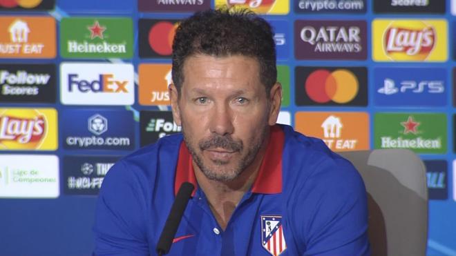 Simeone, en rueda de prensa.