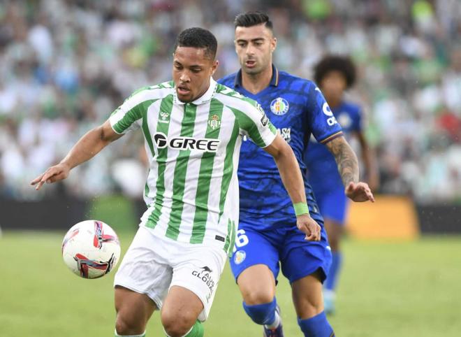 Vitor Roque, en el duelo ante el Getafe (Foto: Kiko Hurtado).