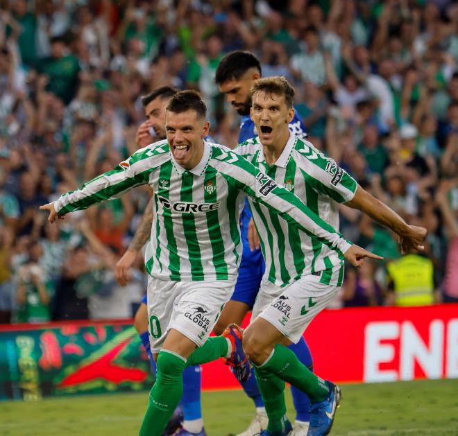 Lo Celso celebra su gol al Getafe (Foto: Kiko Hurtado)