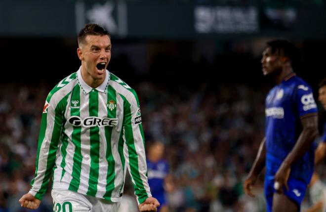 Lo Celso celebra su gol contra el Getafe (Foto: Kiko Hurtado)