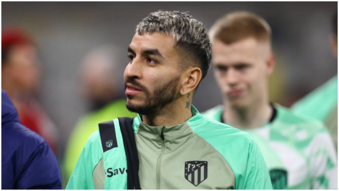 Ángel Correa antes del partido contra el Inter de Milán. (Fuente: Cordon Press)