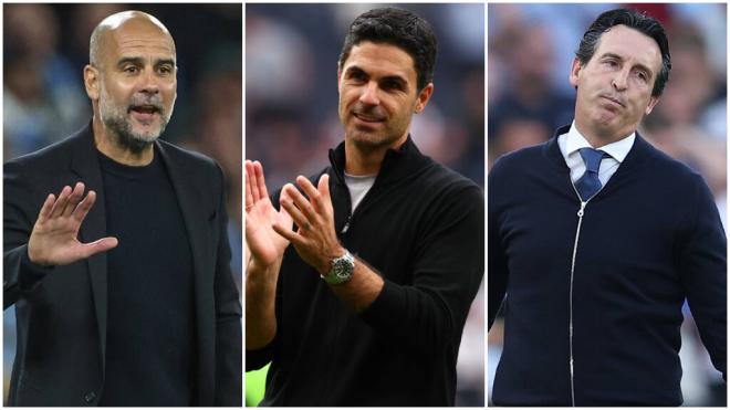 Pep Guardiola, Mikel Arteta, Unai Emery, técnicos de la Premier (Cordon Press)