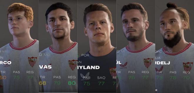 Las caras más reconocibles del Sevilla FC en la temporada 24/25 recreadas en EA Sports FC 25.