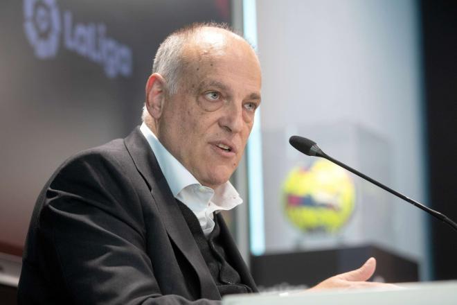 Javier Tebas, presidente de LALIGA, en un acto (FOTO: Cordón Press).