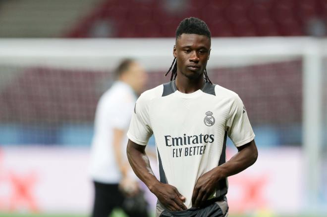 Eduardo Camavinga, en un entrenamiento con el Real Madrid (Foto: Cordon Press).