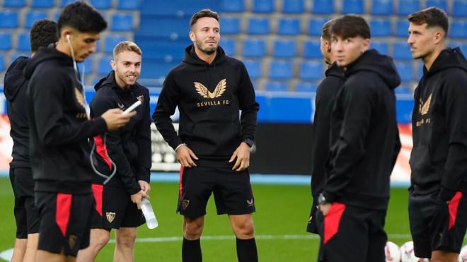 Saúl Ñíguez, antes de la cita ante el Alavés (Foto: SFC).