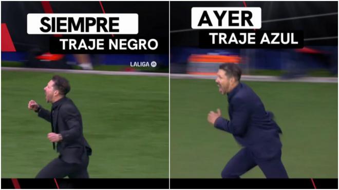 El cambio de traje de Simeone.