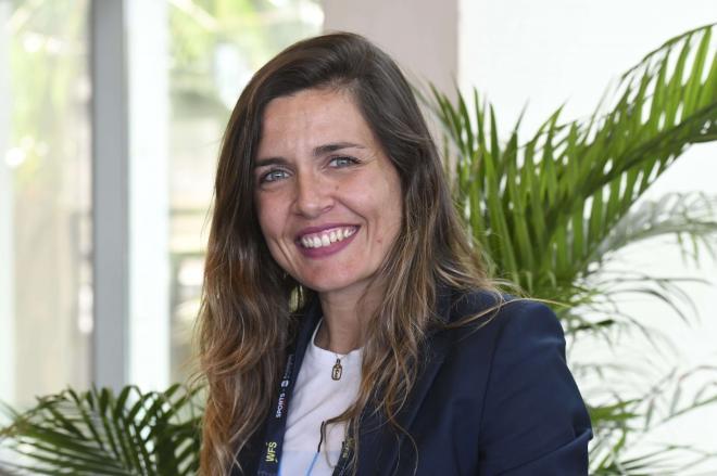 Xisela Aranda, consejera de As Celtas, en el World Football Summit (Foto: Kiko Hurtado).