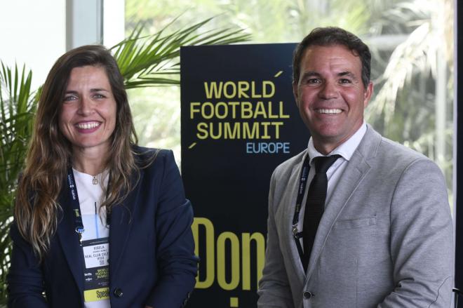 Xisela Aranda y Carlos Salvador, directivos del Celta de Vigo (Foto: Kiko Hurtado).