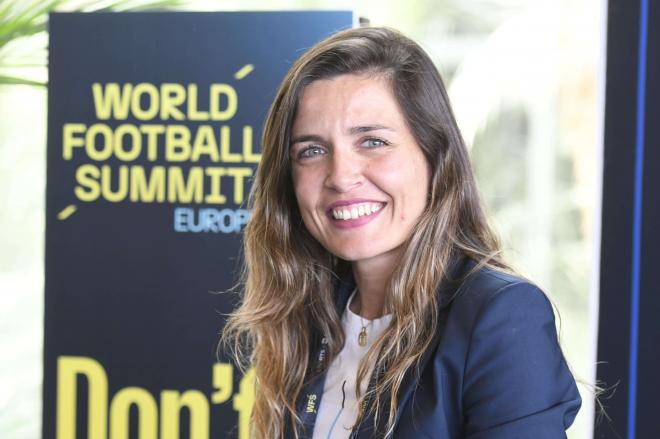 Xisela Aranda, consejera de As Celtas, en el World Football Summit (Foto: Kiko Hurtado).