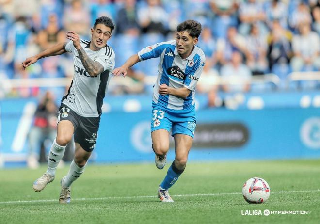 Rafa Obrador en el Dépor - Burgos (Foto: LALIGA).