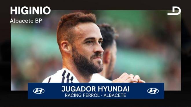 Higinio, Jugador Hyundai del Albacete - Racing de Ferrol.