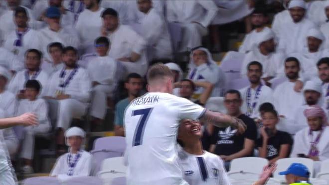 Jerson Lagos celebrando el gol olímpico