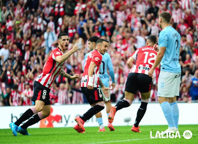 Guruzeta celebra su segundo gol en el Athletic - Celta (Foto: LALIGA).