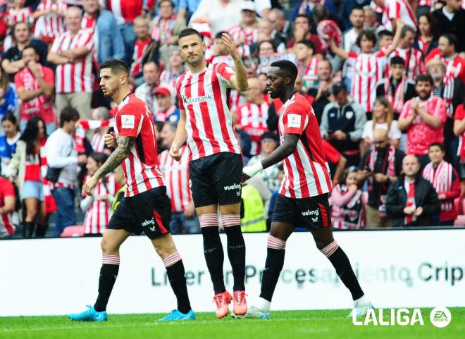 Gorka Guruzeta celebra su segundo gol en el Athletic Club - Celta (Foto: LALIGA).