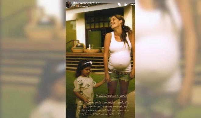 Las felicitaciones a Daniela Sánchez, la hija de Joaquín (Fotos: redes sociales)