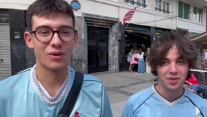 Aficionados del Celta en San Mamés (Foto: Asís Martín).