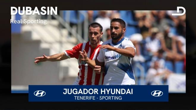 Jonathan Dubasin, Jugador Hyundai del Tenerife - Sporting.