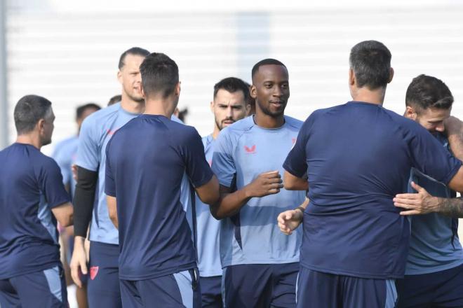 Lukebakio, en el entrenamiento previo al partido ante el Valladolid (Foto: Kiko Hurtado).