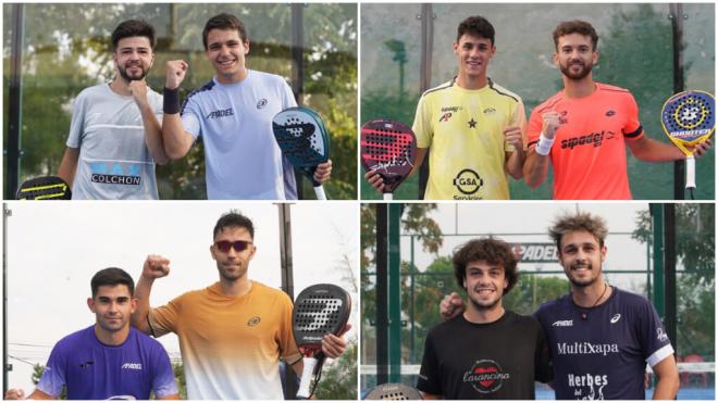 Las cuatro parejas españolas que completan le cuadro del Madrid Open Villa de Móstoles. (Fuente:@A1PadelOfficial)