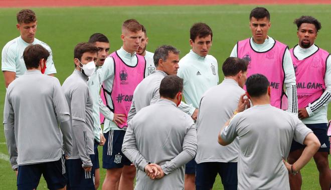 Luis Enrique en un entrenamiento con la Selección Española (Cordon Press)