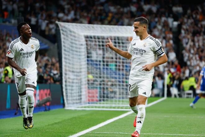 Lucas Vázquez celebra su gol en el Real Madrid-Alavés (FOTO: EFE).