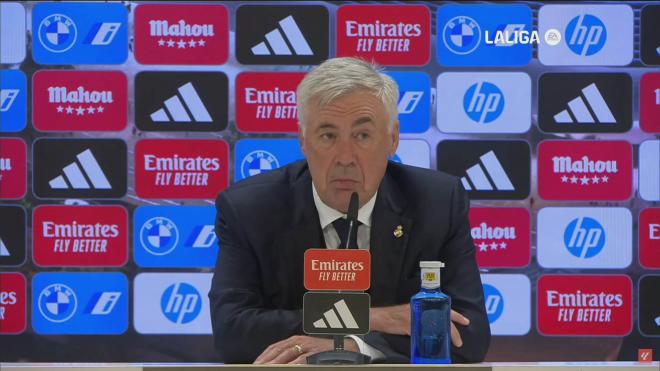 Carlo Ancelotti, en rueda de prensa.