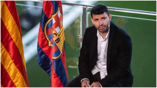 Kun Agüero, ex del FC Barcelona, el día de su retirada (Cordon Press)