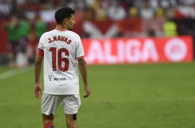 Jesús Navas, en el Sevilla-Valladolid (Foto: Kiko Hurtado).