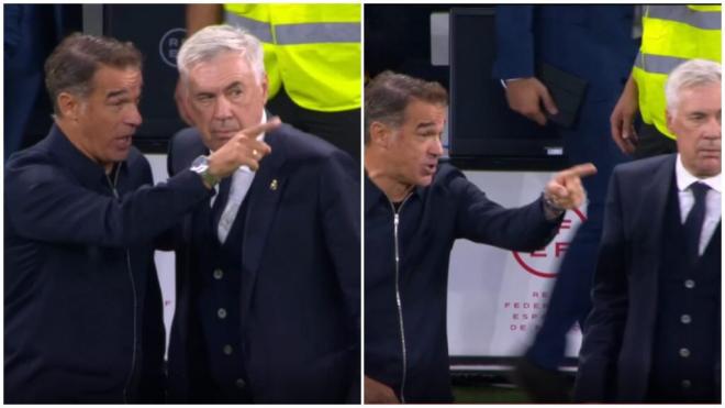 Luis García y Carlo Ancelotti (Foto: DAZN)