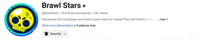 El canal de YouTube de Brawl Stars está a punto de los 20 millones de suscriptores.