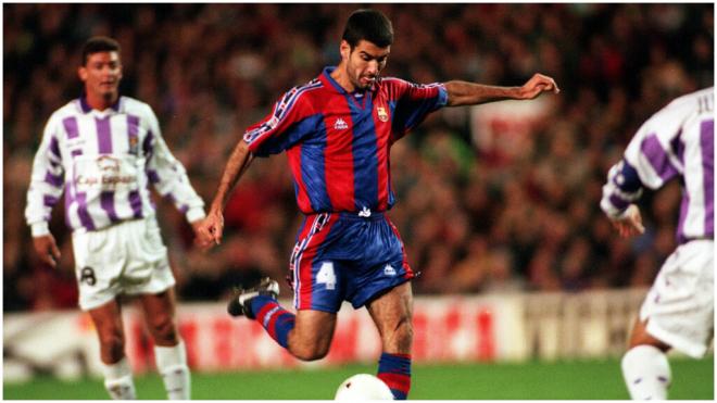 Pep Guardiola, durante su etapa como futbolista del Barcelona (foto: Cordon Press).