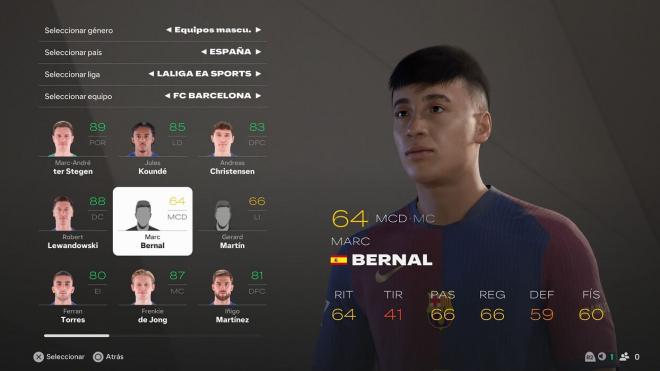 Marc Bernal, una de las joyas de la cantera del Barça a largo plazo con mucho potencial en EA Spor