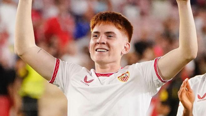 Valentín Barco, celebrando el triunfo ante el Real Valladolid (Foto: SFC).