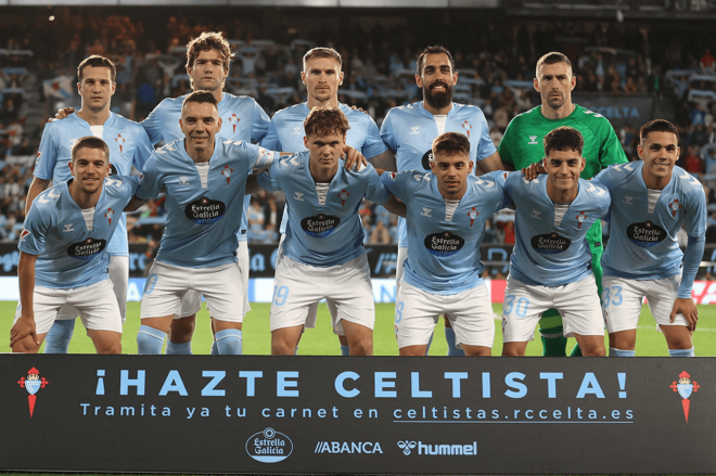 Once titular del Celta ante el Atlético de Madrid (Foto: RC Celta).