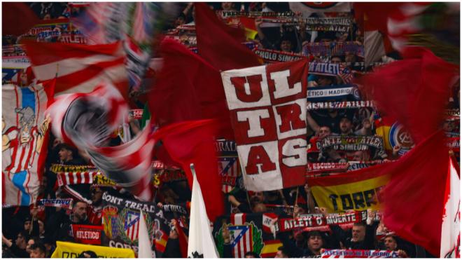 Los aficionados del Atlético de Madrid. (Fuente: Europa Press)