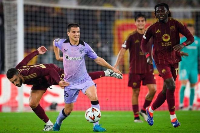 Ruiz de Galarreta en el Olímpico de Roma (Foto: Athletic Club).