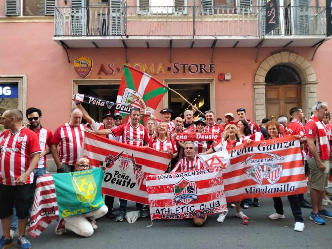 Aficionados del Athletic Club de visita en Roma (Foto: Athletic).