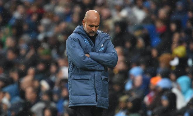 Guardiola, durante el Manchester City-Arsenal (Foto: EFE).