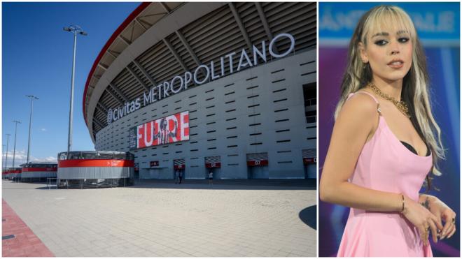 El Atlético de Madrid cancela la actuación de Danna Paola en el derbi. (Fuente: Europa Press)