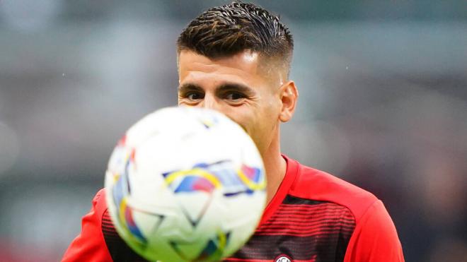 Álvaro Morata en un partido con el Milan (Foto: Cordon Press)