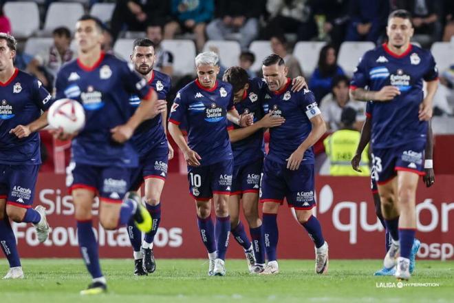 Once inicial del Dépor en el Martínez Valero (Foto: LALIGA).