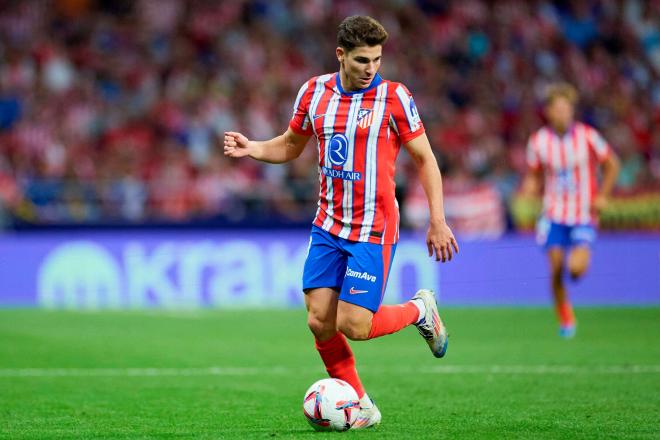 Julián Álvarez, en un partido con el Atlético (Foto: Cordon Press).