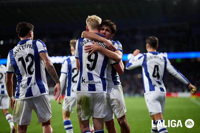 Gol de Orri Oskarsson en el Real Sociedad - Valencia (Foto: LALIGA).