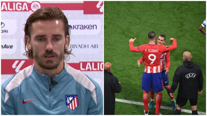 Antoine Griezmann recordó la figura de Fernando Torres de cara al derbi.