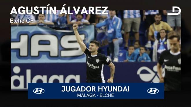 El delantero uruguayo Agustín Álvarez fue el mejor jugador del partido.