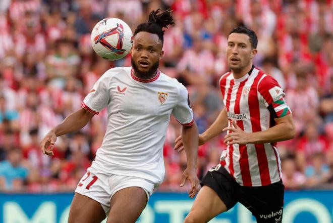 Ejuke, en el Sevilla-Athletic (Foto: EFE).