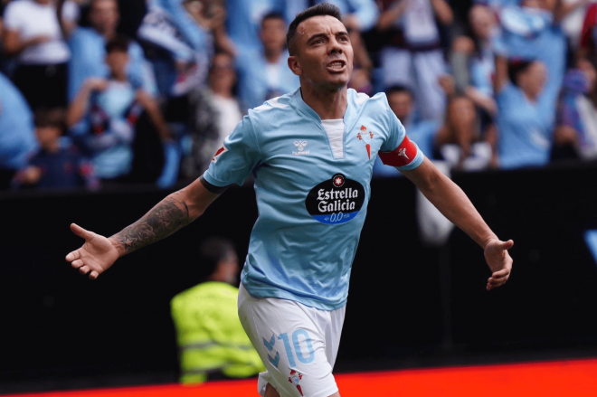 Iago Aspas celebra su gol al Girona (Foto: RC Celta).